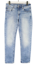 G-STAR Kate Boyfriend Jeans Damen W26/~L29 Blau Whiskers Faded Zip Fly Stretch