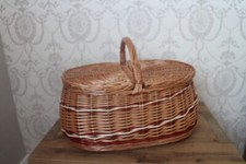 Picknickkorb Einkaufskorb Weidenkorb Autokorb Weide Pilzkorb Erntekorb Korb Neu