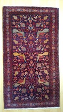 Teppich Iran Balouch Perser Orient handgeknüpft Schurwolle rot bunt 151 x 85