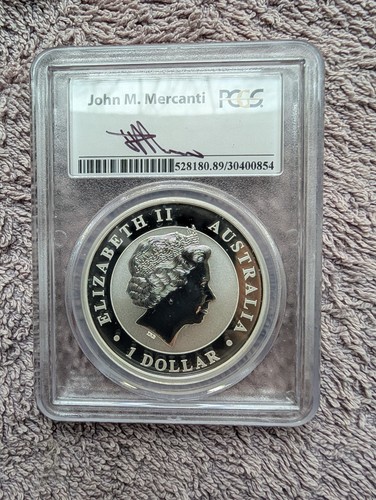 Silber australia pcgs bu - oz,