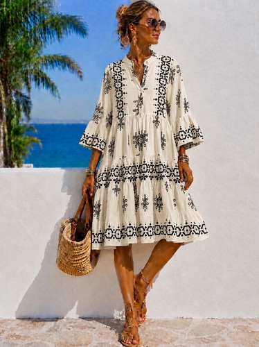 Damen tunika kleid - damen, boho