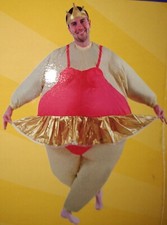 Ballerina Aufblasbares Kostüm Fasching Karneval Erwachsene Einheitsgröße Neu