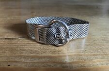 RELO Sterlingsilber Armband Gürtel Schnalle Milanaisekette Massive Unisex Design