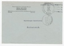 Dienstbrief der US-Militärregierung mit APO-Stempel 403 vom 21.2.1946