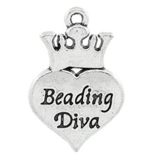 Anhänger Charm Herz Beading