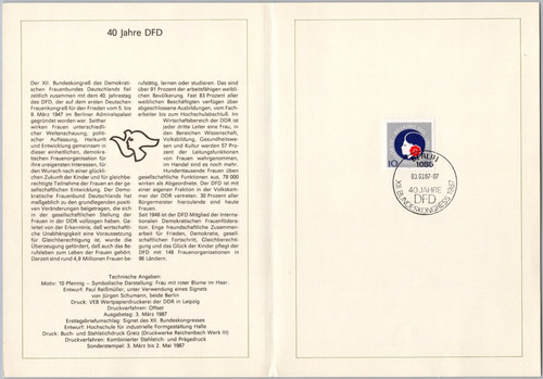 Ddr erinnerungsblatt 1987 - ddr,