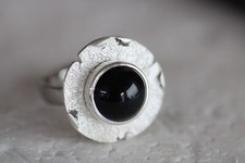 Wechsel Köpfchen für Charlotte 21 mit schönem Onyx in massiv Silber