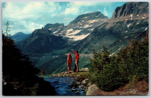 Postcard montana glacier - postcard,