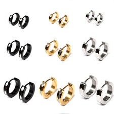 Edelstahl Creolen Klapp Damen