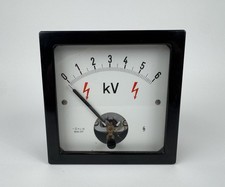 Grosses Siemens Messgerät Einbauinstrument - Bakelit Volt Hochspannung 0 - 6 kV