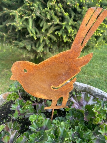 Edelrost deko spatz - deko,