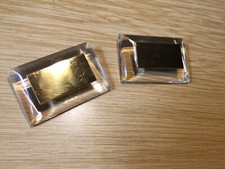 Schuhclips 1 Paar Acrylglas mit Messingeinsatz