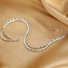 Doppelketten Armband Sterling