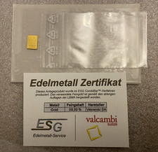1g Goldbarren mit Zertifikat Weihnachten Sammeln Geschenk Wertanlage Goldmünze