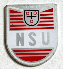 Plakette NSU Neckarsulm Aluminium Emblem Symbol Zeichen Automobil Sammler