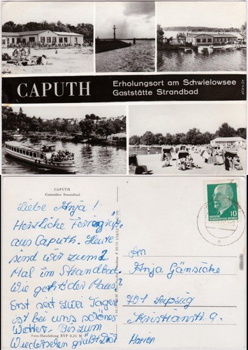 Foto ansichtskarte caputh - ansichtskarte,