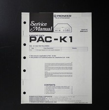 Original PIONEER PAC-K1 Karaoke Pack Service Manual / Service Anleitung O18