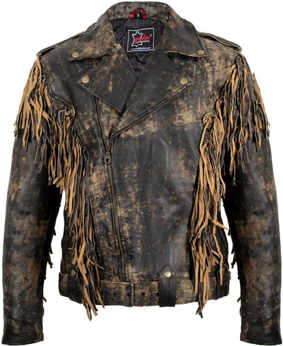 Herren chopper lederjacke mit - chopper,