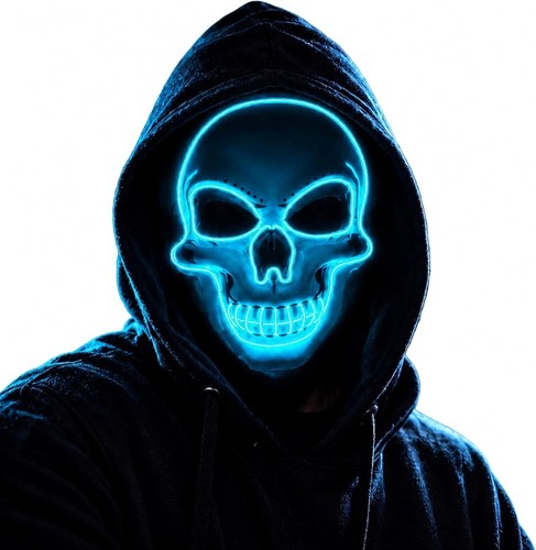 Led halloween maske totenkopf - led,