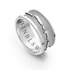 DUR Schmuck Ring Nordsee II, sandlos, hell, Silber 925/-rhodiniert ( R5678)