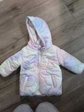 Baby Winterjacke Regenbogenfarben Gr. 74 Top Zustand