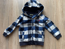 Topolino kariert Fleece Jacke mit Kapuze Gr 98
