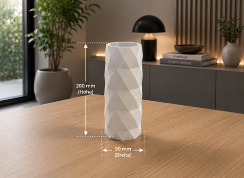 Facettenvase 200mm - , –