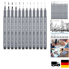 Kalligraphie-Stift Set mit 12 Spitzengrößen | Schnell trocknend