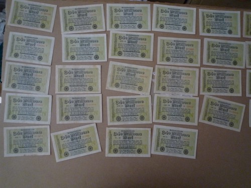 Stück reichsbanknoten10 - 28,