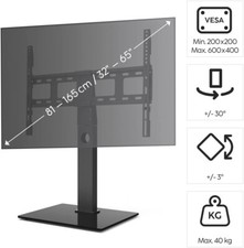TV Ständer Standfuß für Fernseher  Hama 32“-65“, bis 40 kg 220867 Vesa 600x400