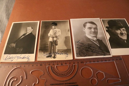 Vier tolle alte autogramme - autogramme, mit