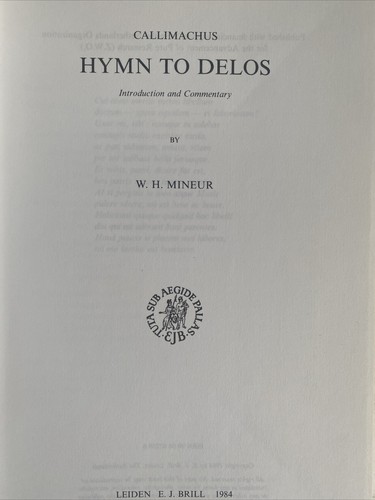 Bergmann callimachus - callimachus, _