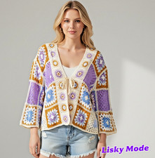 ITALY HÄKELSTRICK JACKE LOCH