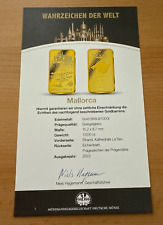 Goldbarren 1/200 oz, aus der Reihe "Wahrzeichen der Welt" Barren+Zertifikat