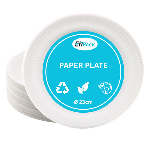 Enpack pappteller ungeteilt - pappteller,