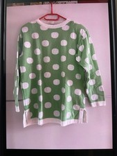 Damen Pullover Strickpullover Größe 36/38 Tupfen.Schulterpolster,80er Jahre 
