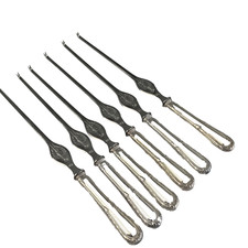 6 Hummergabeln  Ranken versilbert   sehr hochwertige Qualität  unbenutzt