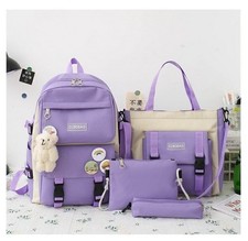 4er Set Kinder Mädchen Schulrucksack Schultasche Schule Rucksack Schulranzen DE