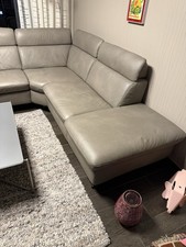 Ledercouch Grau Hochwertiges