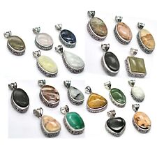 Labradorite und Weitere Edelstein Handgemacht Versilbert Halskette Mix Menge