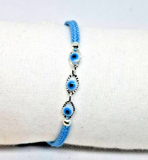 Armband Fatima Nazar Blaue Auge Evil Eye Makramee Glücksarmband Glück Glaube