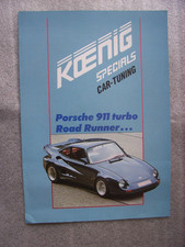 Koenig Specials Porsche 911 Turbo Road Runner Prospekt / Brochure, D/GB