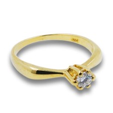 Solitär Brillant Ring 585 Gold 14 Kt Gelbgold Verlobung Edelstein Wert 710,-