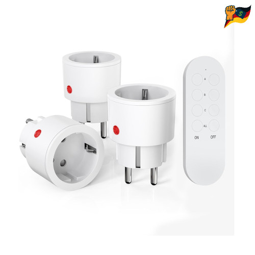 Funksteckdosen set 3x2300w - set, 80m