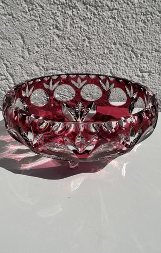 Schale bleikristall rot - schale,