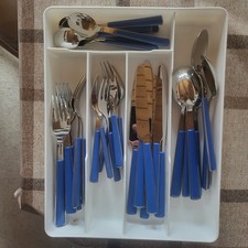 WMF Besteck Torino dunkelblau Cromargan 30 -teilig Besteckset mit Besteckkasten