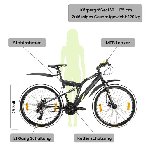 Zoll mtb mountainbike - 26,
