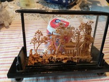 Asia Korkschnitzerei Korkbild