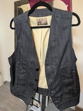 Herren Weste Kenvelo Blau Jeans Gr. L Hochzeit Party Business