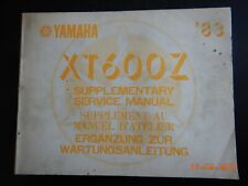 Ergänzung Wartungsanleitung Yamaha XT600 XT 600 Z (Reparaturanleitung) ab 1983